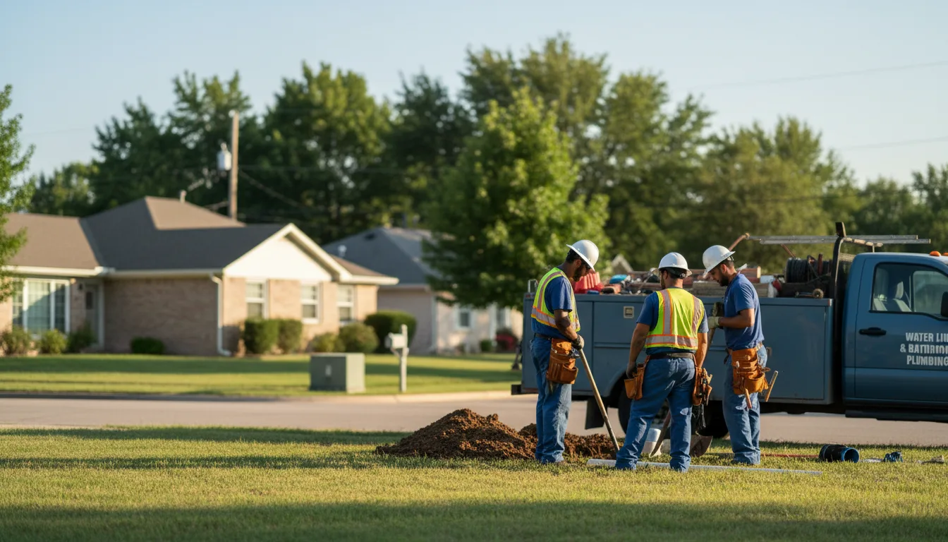 Residential water line and bathroom plumbing service in Braggadocio, MO
